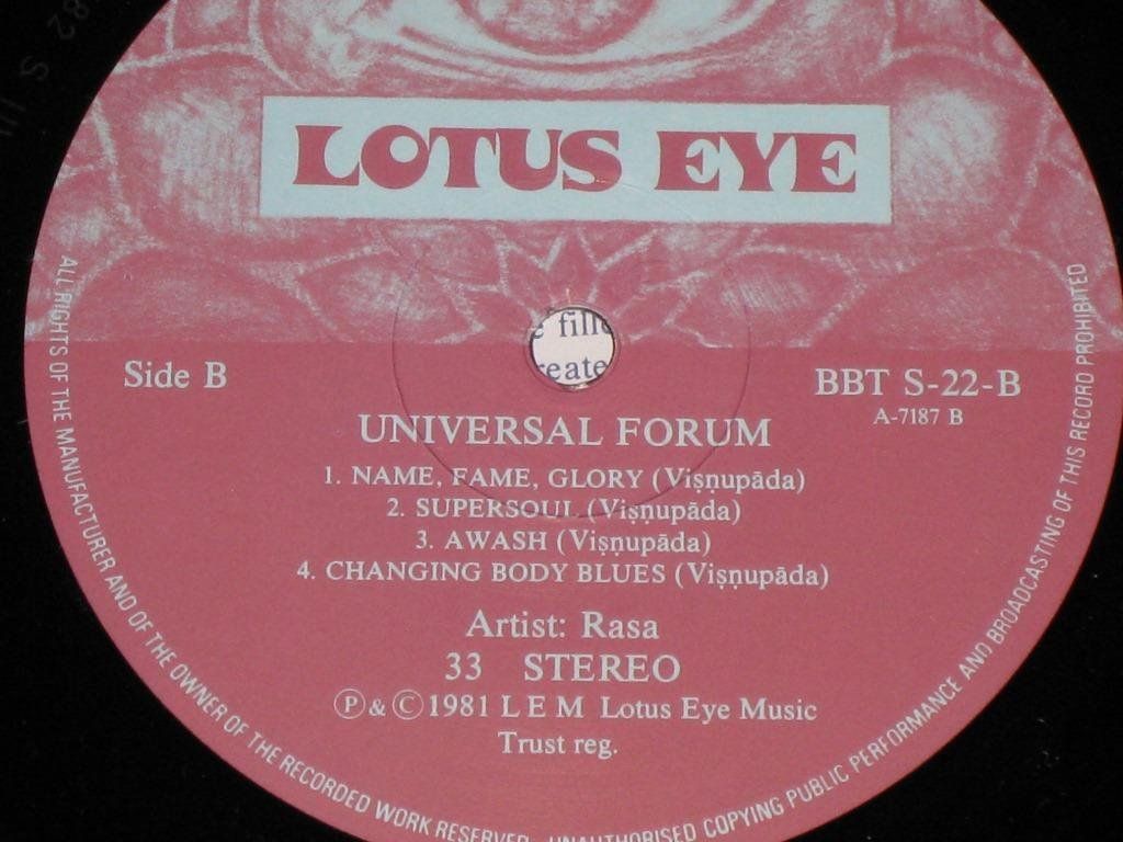Vinyles: LP - RASA - UNIVERSAL FORUM – D'occasion à Steckborn par Quo7 2