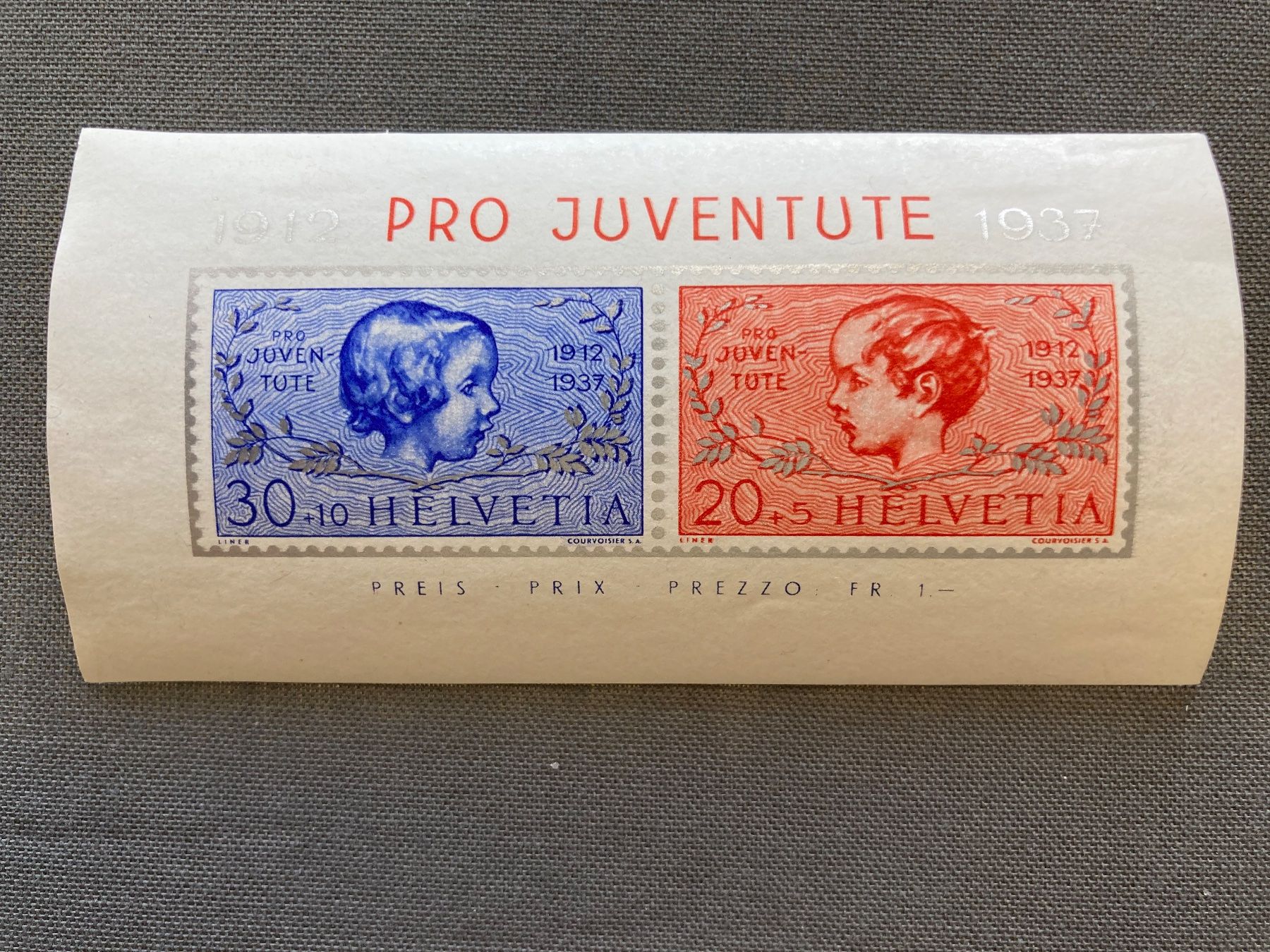 Tutti i francobolli: Pro Juventute 1937, zwei Briefmarken – Usato da Zürich venduto da mik_h9ty