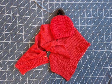 Esprit Set Schal und Mütze rot mit Wolle