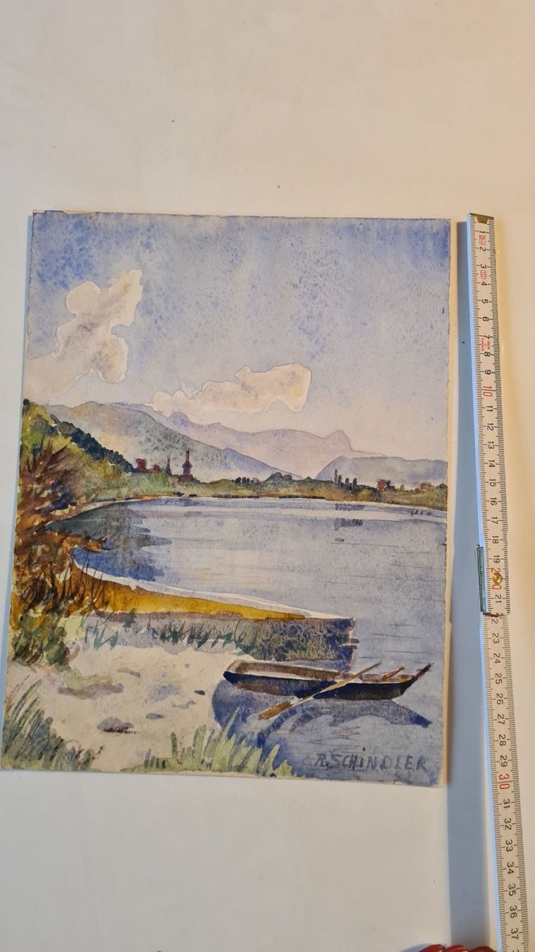 Grafiken & Lithographien: Rudolf Schindler Aquarell – Gebraucht aus Emmenbrücke von Kunstankaufverkauf9