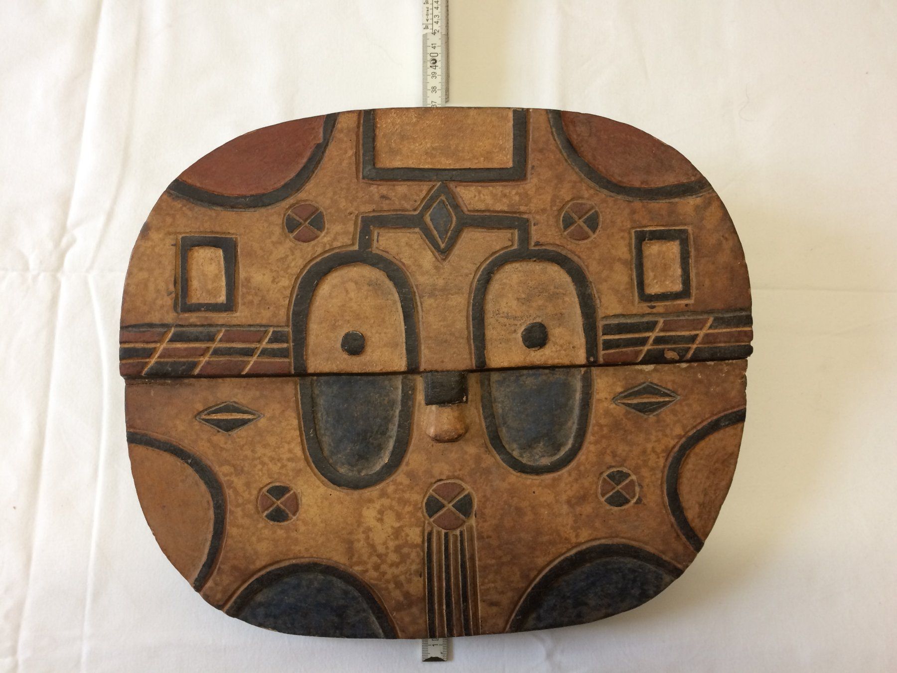 Internationale Kunst: Masque circulaire kidumu bois polychrome. Congo – Gebraucht aus Vevey von rog_9vvj 3