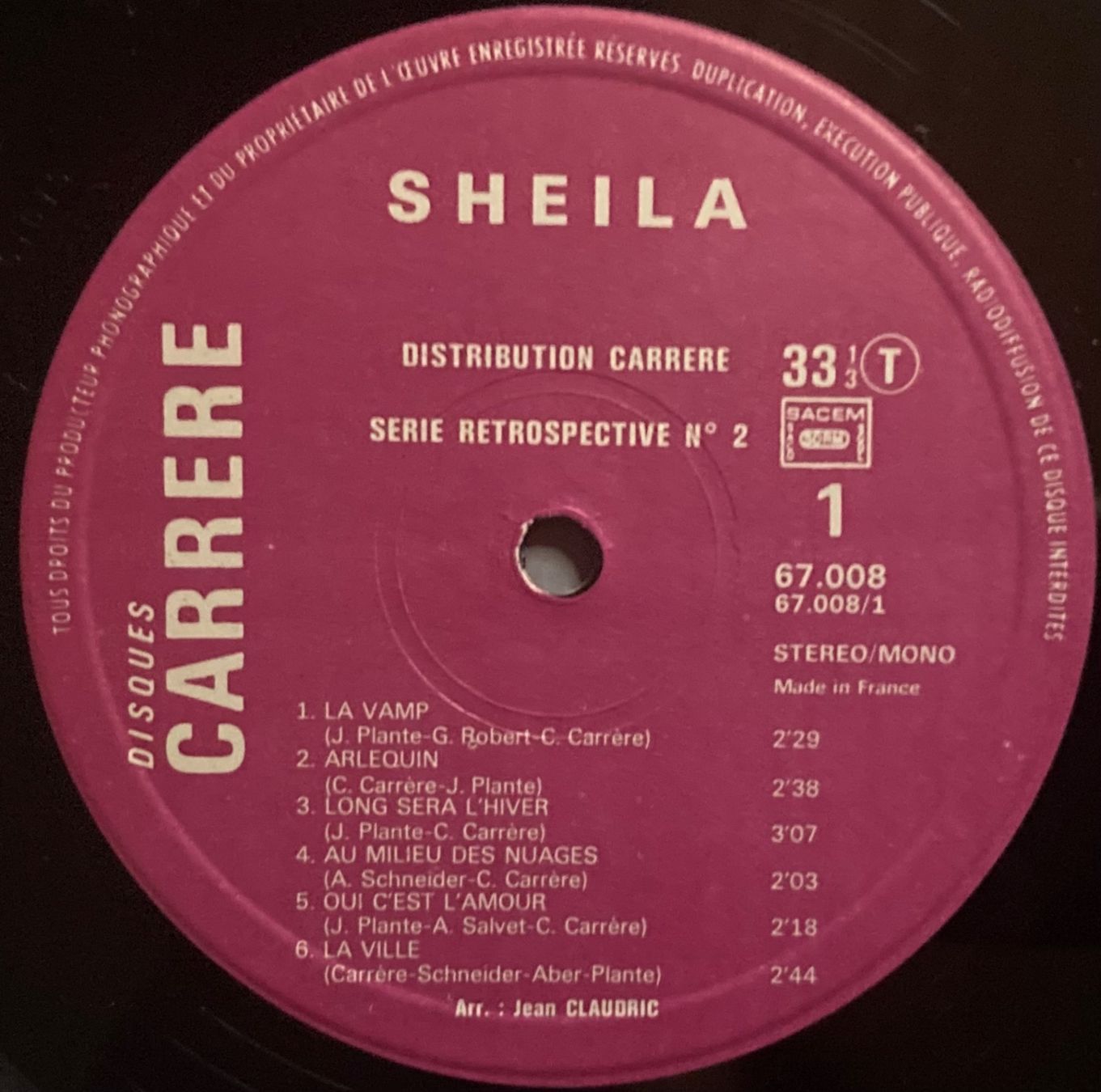 Schallplatten: SHEILA - REETROSPECTIVE N°2 – Gebraucht aus Poliez-Pittet von Newtown-Records 2