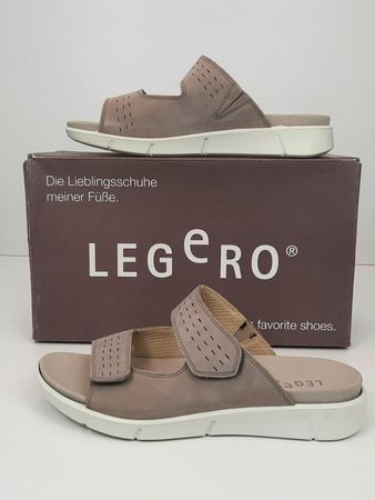LEGERO bequeme Sandalen Klett Slipper Nubuk Gr. 42