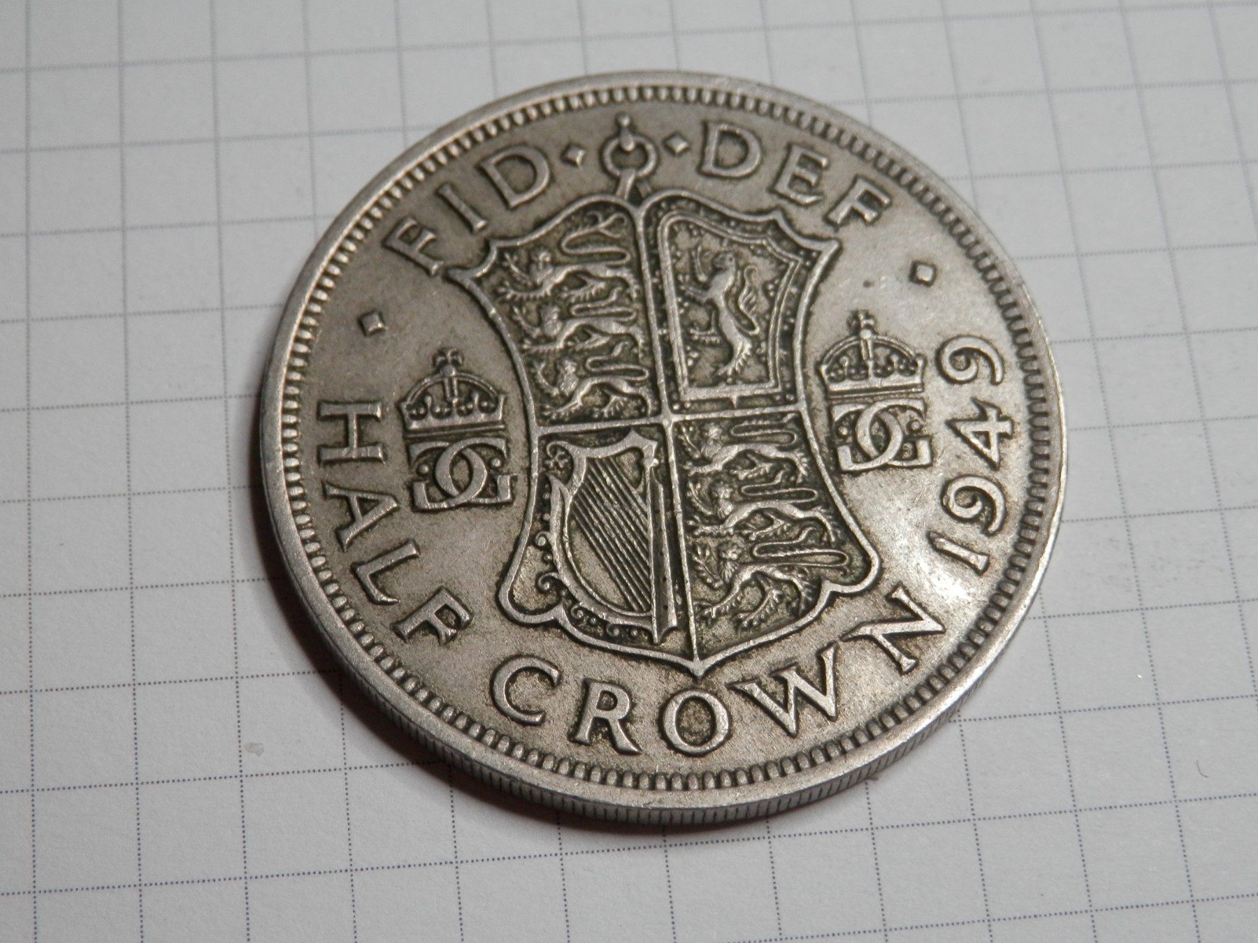 Tutti le monete: Großbritannien ½ Krone, 1949 – Usato da Weiach venduto da weiach81 1