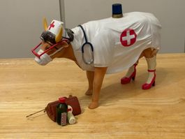 Kuh als Krankenschwester Figur, Deko, Sammlerstück Rarität
