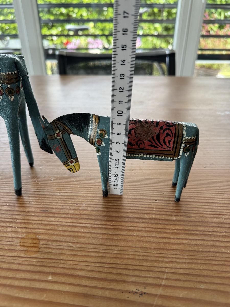 Statuette: Dekoration Pferde blau handbemalt  – Usato da Lanzenhäusern venduto da Galaa 5