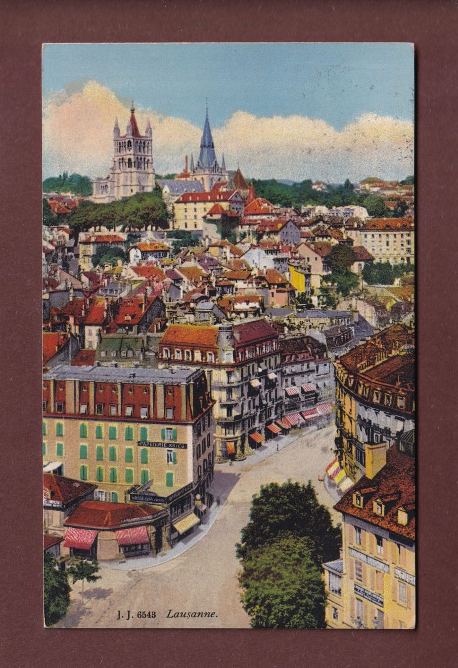 Ansichtskarten: LAUSANNE - Rue Centrale - 1932 – Gebraucht aus Pully von nicecards-shop