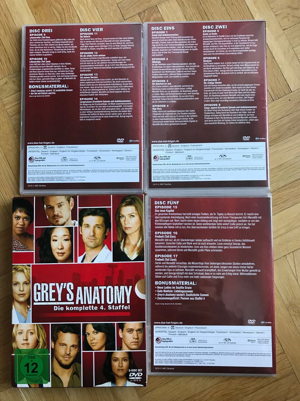 Alle DVDs: Grey's Anatomy - Staffel 4 - DVD – Gebraucht aus Zürich von Malcom 3