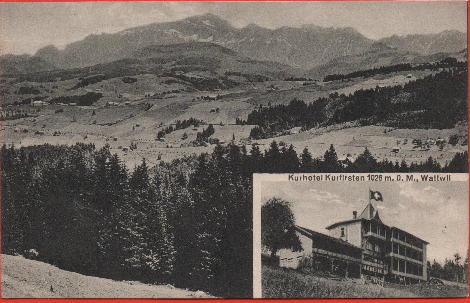 Cartoline postali: WATTWIL Kurhotel Kurfirsten – Usato da Jona venduto da philajona