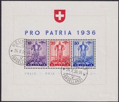 W8 (Pro Patria Block) tadellos von NEUEWELT (BL), 300.-+ Att