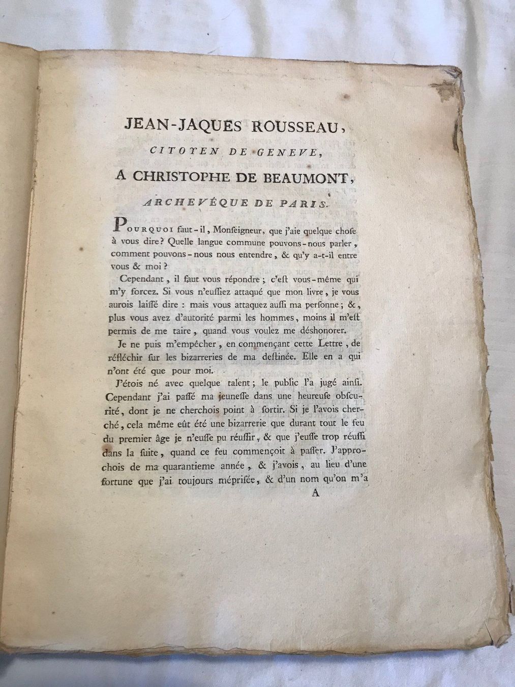 Libri: Jean-Jacques Rousseau  Tome 6 de 1782 – Usato da Ste-Croix venduto da mjmg 3