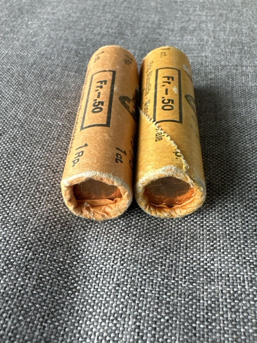 Tutti le monete: 2 Rollen, 1 Räppler, 1968 & 1975 – Usato da Baar venduto da Hillsboro 2