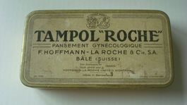 Antike Alu Box "Tampol "Roche" F. Hoffmann-La Roche & Cie