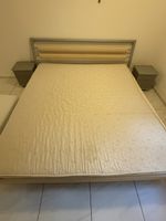 Doppelbett / Gästebett mit Matratze & Lattenrost, Grau/Beige
