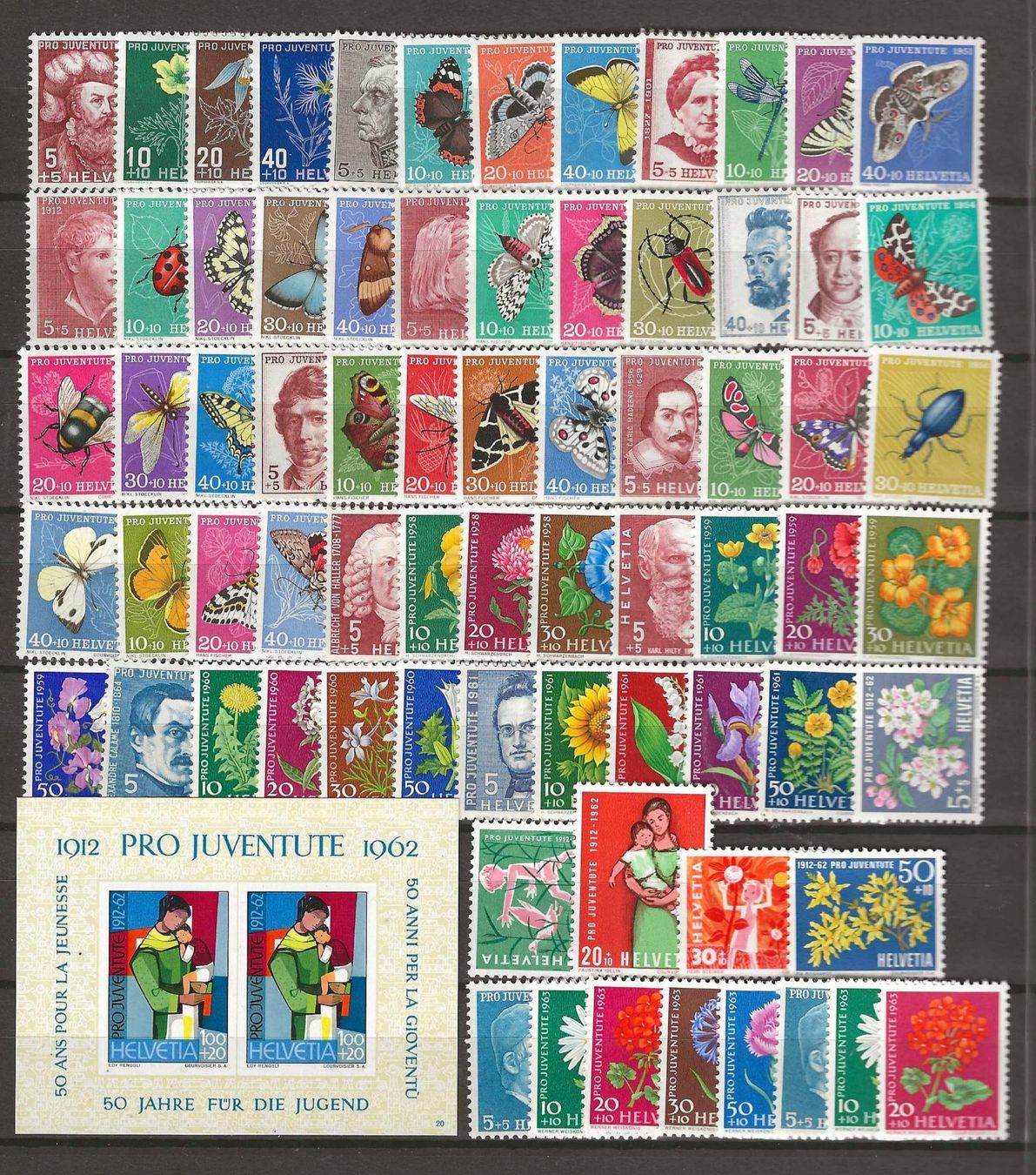 Tutti i francobolli: 2 Steckseiten mit postfrische Pro Juventute ** – Nuovo (secondo la descrizione) da Gümligen venduto da Geniusbuy 1