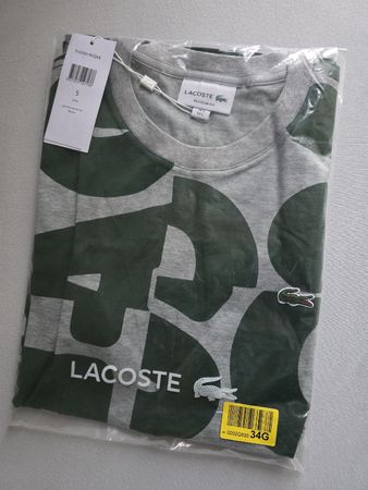 Fabrikneu Lacoste Herren T-Shirt Gr. L, Grau/Grün, Neu & OVP