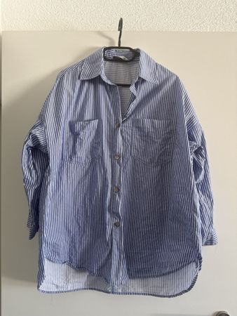 ZARA Bluse gestreift blau weiss Grösse XS 
