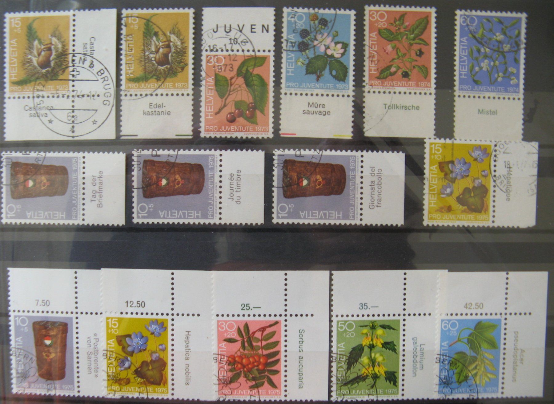Tutti i francobolli: PJ 1950 - 1976 mit Tabs gestempelt – Usato da Frauenfeld venduto da Interessent1 6