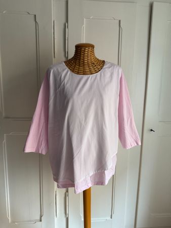 Layering Oberteil rosa-weiss L