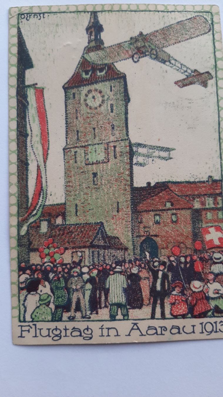 Ansichtskarten: Flugtag in Aarau 1913 – Gebraucht aus Lausanne von 55michel