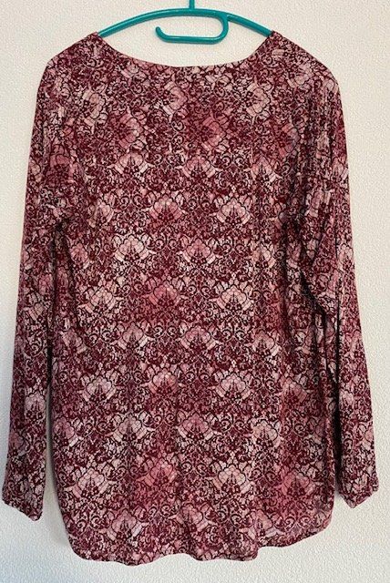 Tom Tailor Camicette: Tom Tailor Bluse, Grösse 40, Weinrot gemustert, Herbst-Look – Usato da Ergisch venduto da July64 1