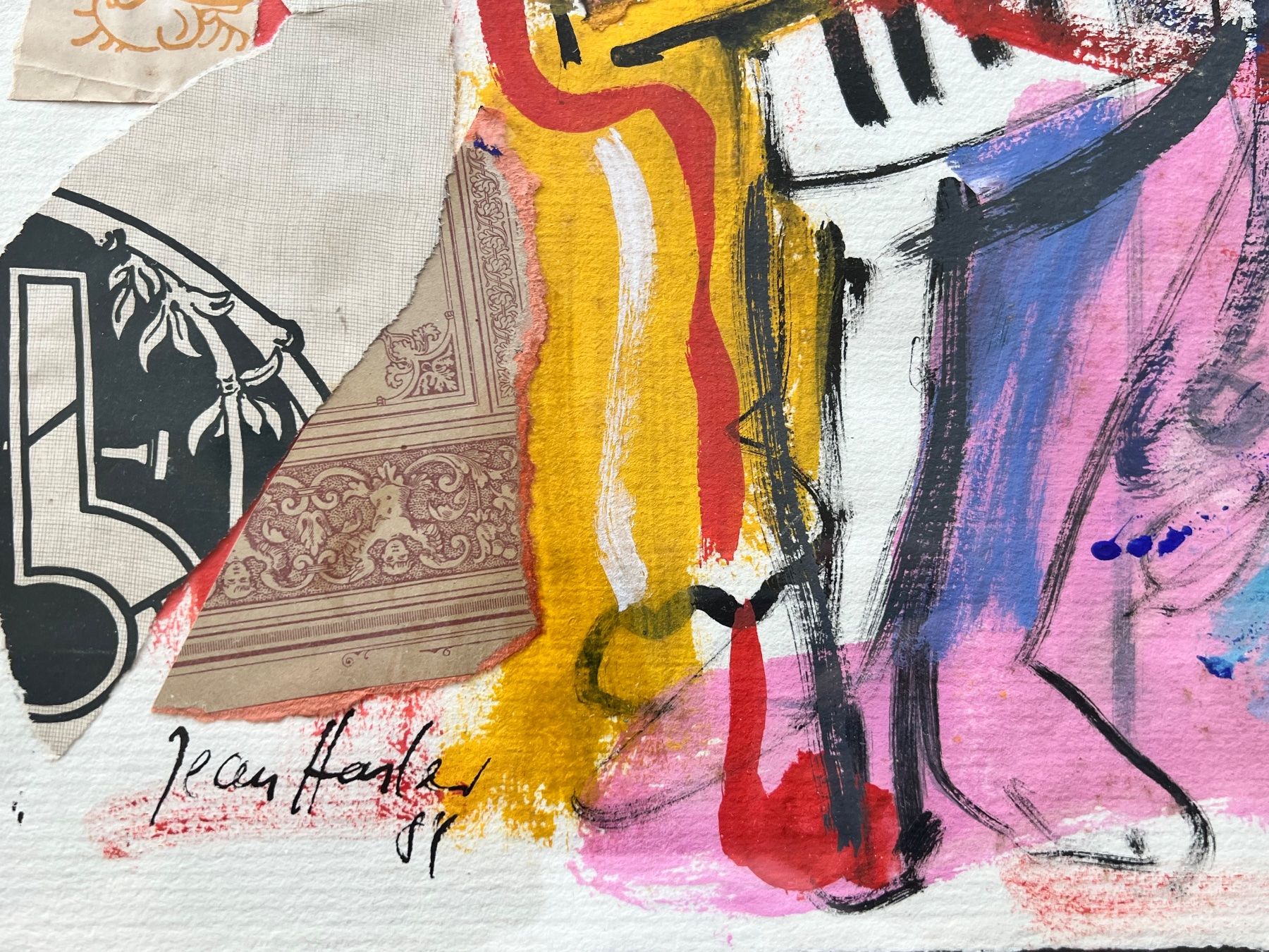 Gemälde: Jean Hasler Mozart Gemälde mit Collage – Gebraucht aus Adliswil von bilderboerse-zuerich 1