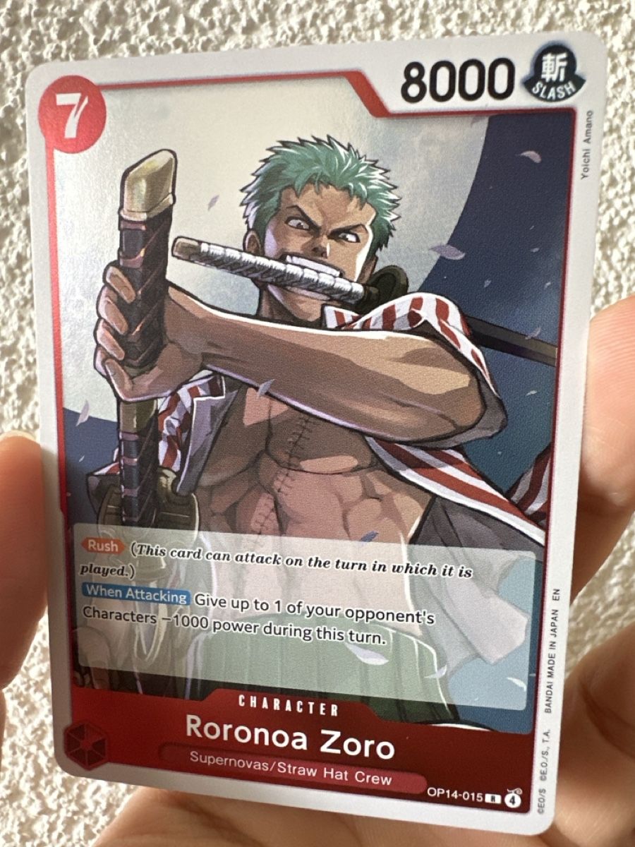 Bandai Sammelbilder & Trading cards: One Piece Card Game - Roronoa Zoro OP14-015 NM EN – Neu (gemäss Beschreibung) aus Sirnach von D.SecondChance