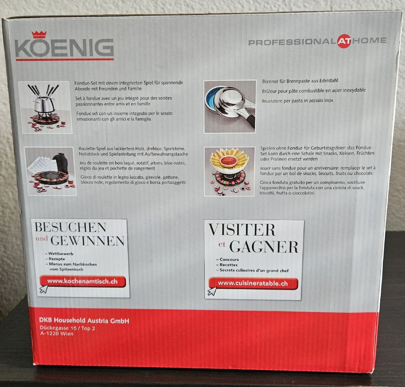 Elettrodomestici da cucina: Fondue-Set mit integrierten Spiel "Neu" – Nuovo e nell'imballaggio originale da Uster venduto da esko.swiss 1