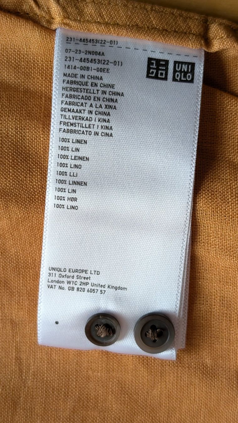 Uniqlo Camicette: UniQlo 100% Leinen Gr. M – Nuovo e nell'imballaggio originale da Thalwil venduto da kat_d85f 3