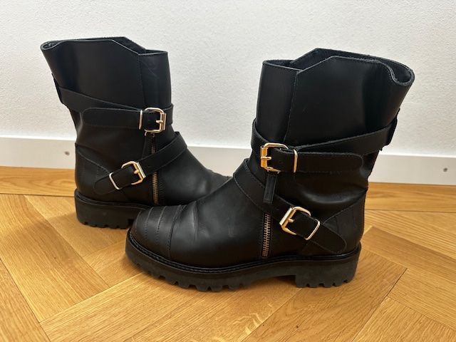 Tommy Hilfiger Scarpe da donna: Hilfiger Collection Biker Boots, Leder, Grösse 38 – Usato da Rheineck venduto da Evi170 1