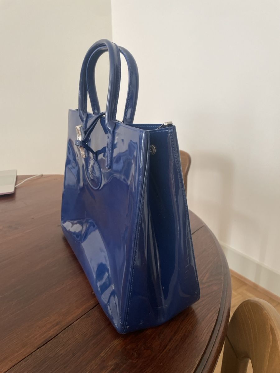 Longchamp Borse da donna: Longchamp Vernis Bleu Marine, Sac à Main – Usato da Genève venduto da hg2_yyz7 1