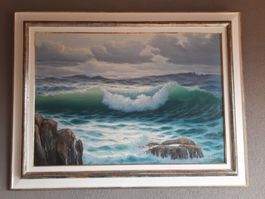 Oelbild gross, das Meer