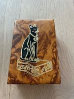 Schöne Schmuckdose mit Katzenmotiv aus Ägypten
