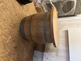 Table tonneau/barrique véritable en chêne massif