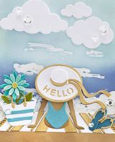 Neues Stanzschablonen-Set 3D Lady am Strand
