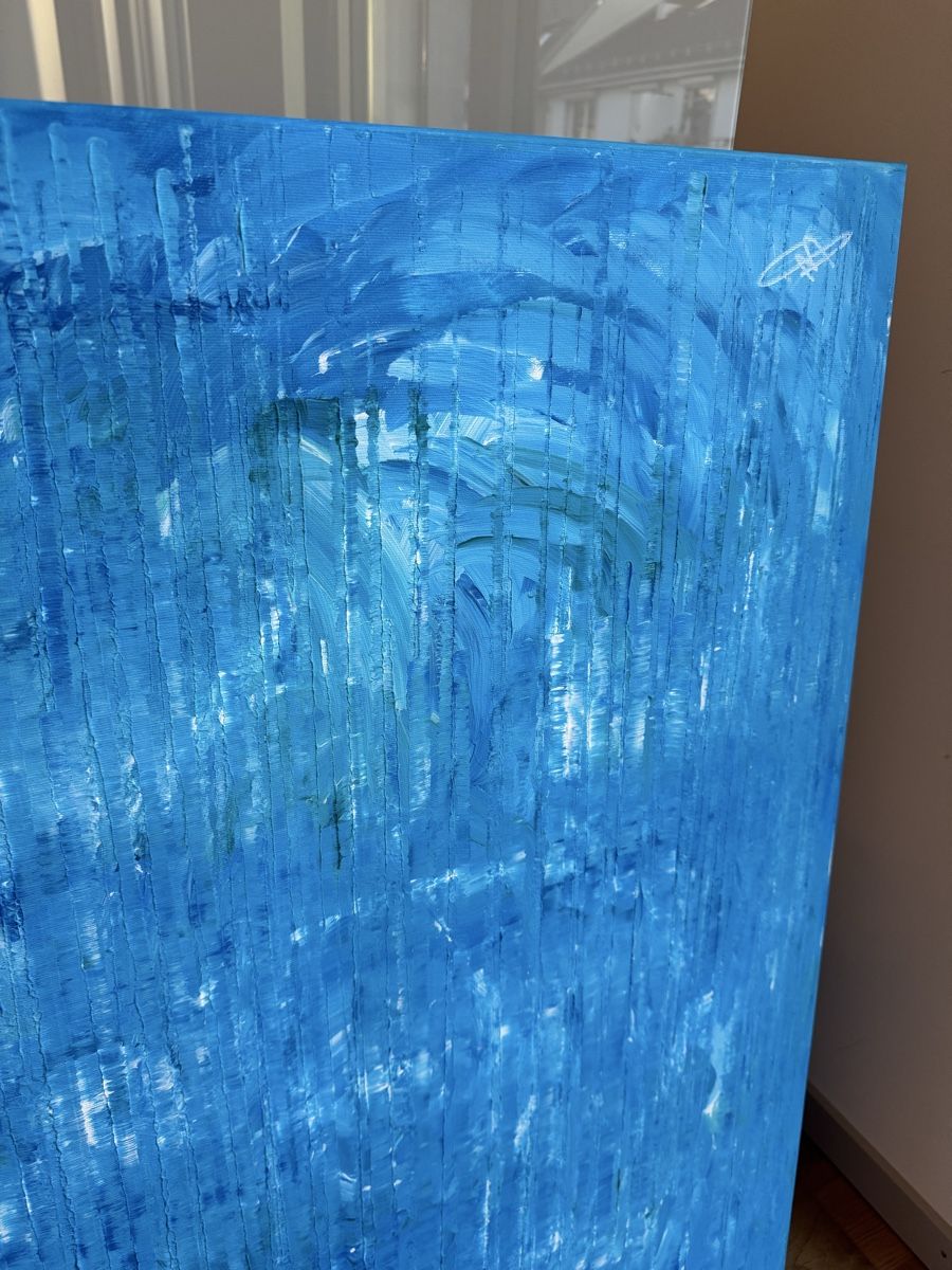 Dipinti: Schweizer Kunst Abstrakt Aqua Blau 100x80cm – Nuovo (secondo la descrizione) da Zürich venduto da LuxuryJewellery 4