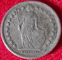 1/2 Franken / 50 Rappen 1921 Helvetia Silber