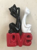 *LOVE*, 2 DEKO KATZEN, Super Geschenk f. den/die Partner(in)