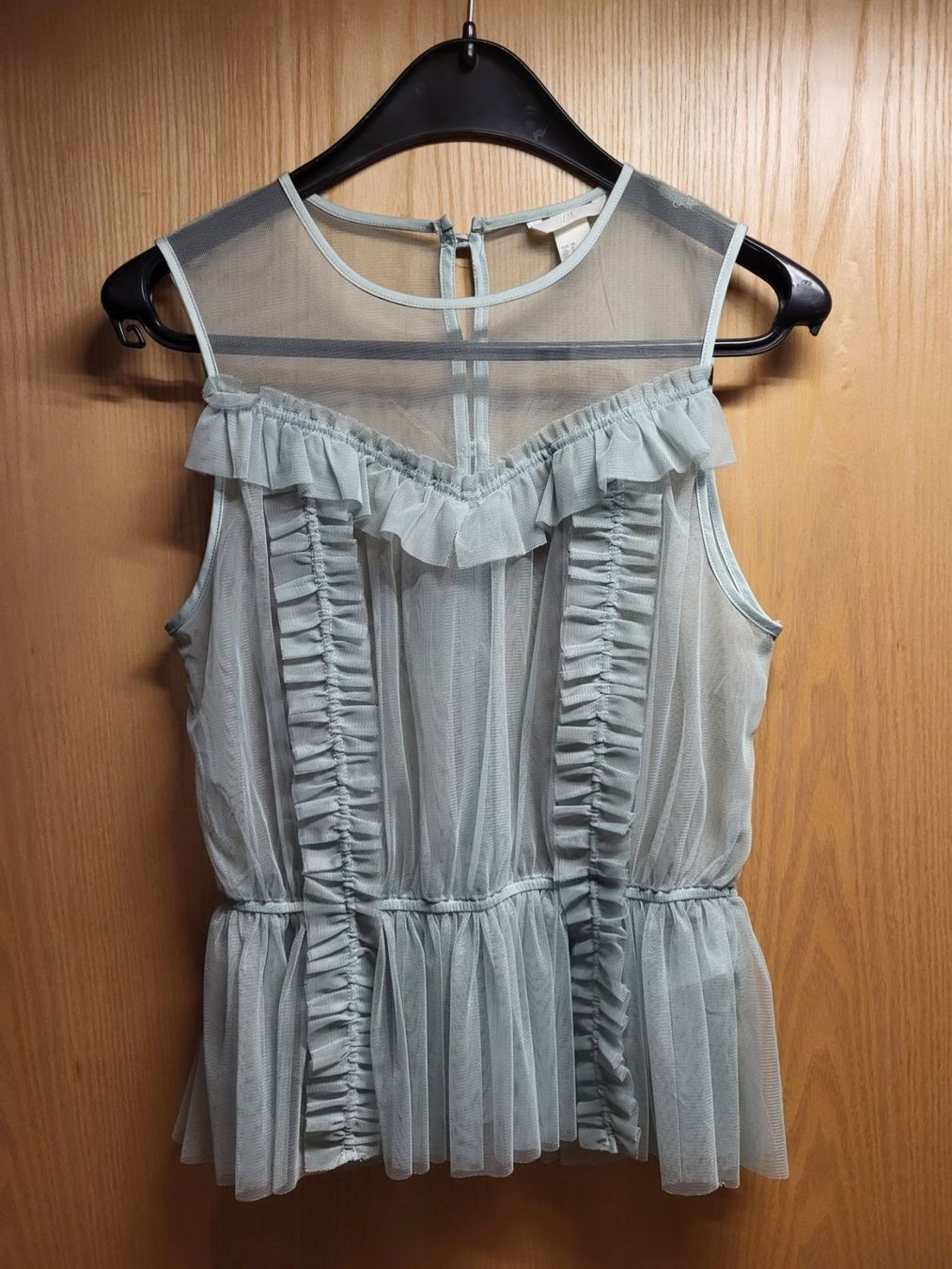H&M Top: Top ärmellos, Bluse ohne Ärmel luftig leicht, mintfarben – Usato da Dorf venduto da Mischa2010