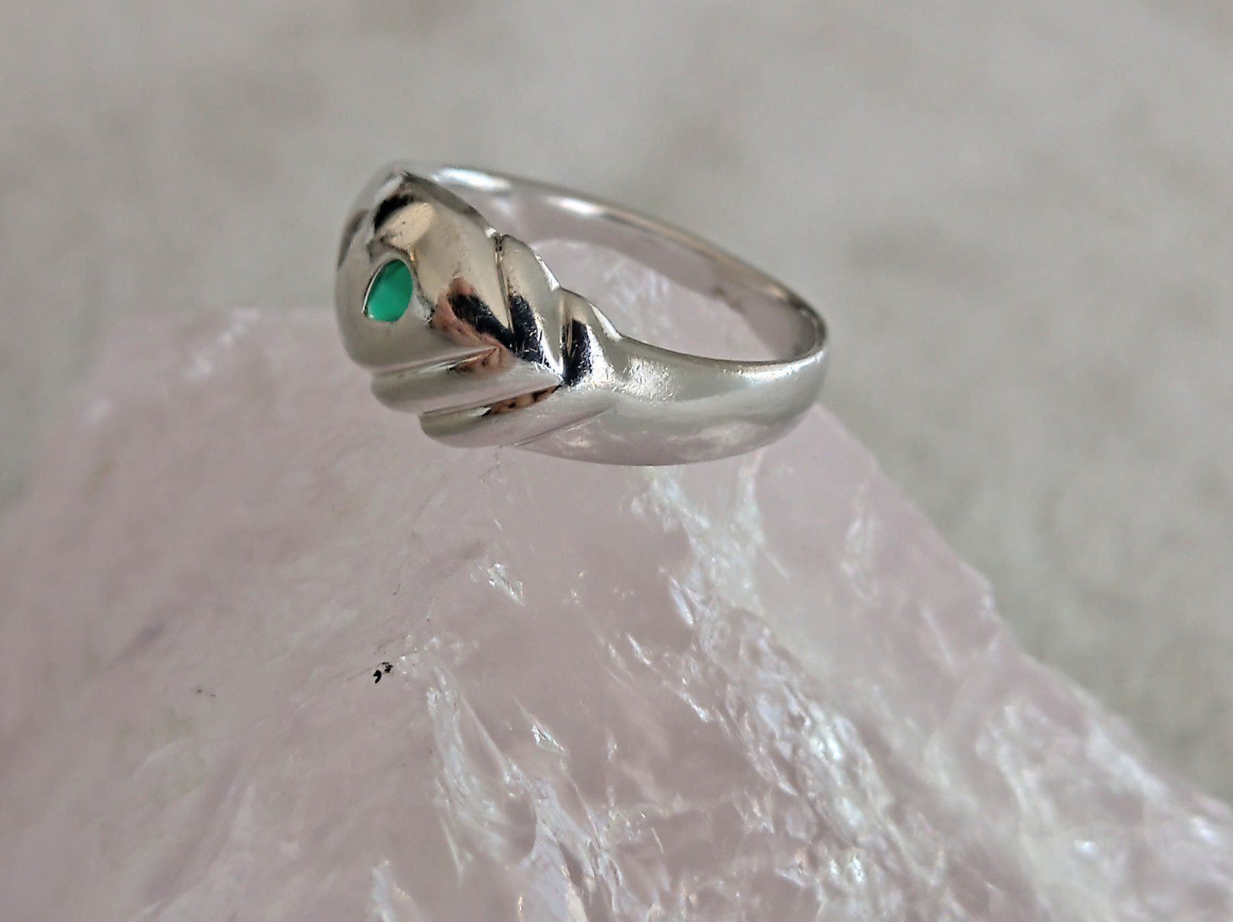 Ringe: Ring Silber 925 mit grünem Stein – Gebraucht aus Istighofen von Ringparadies 1