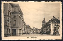 Bern, Bärenplatz mit Cafe und Brauerei