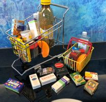 Verkäuferli Kaufladen Minimania Einkaufskorb Einkaufswagen