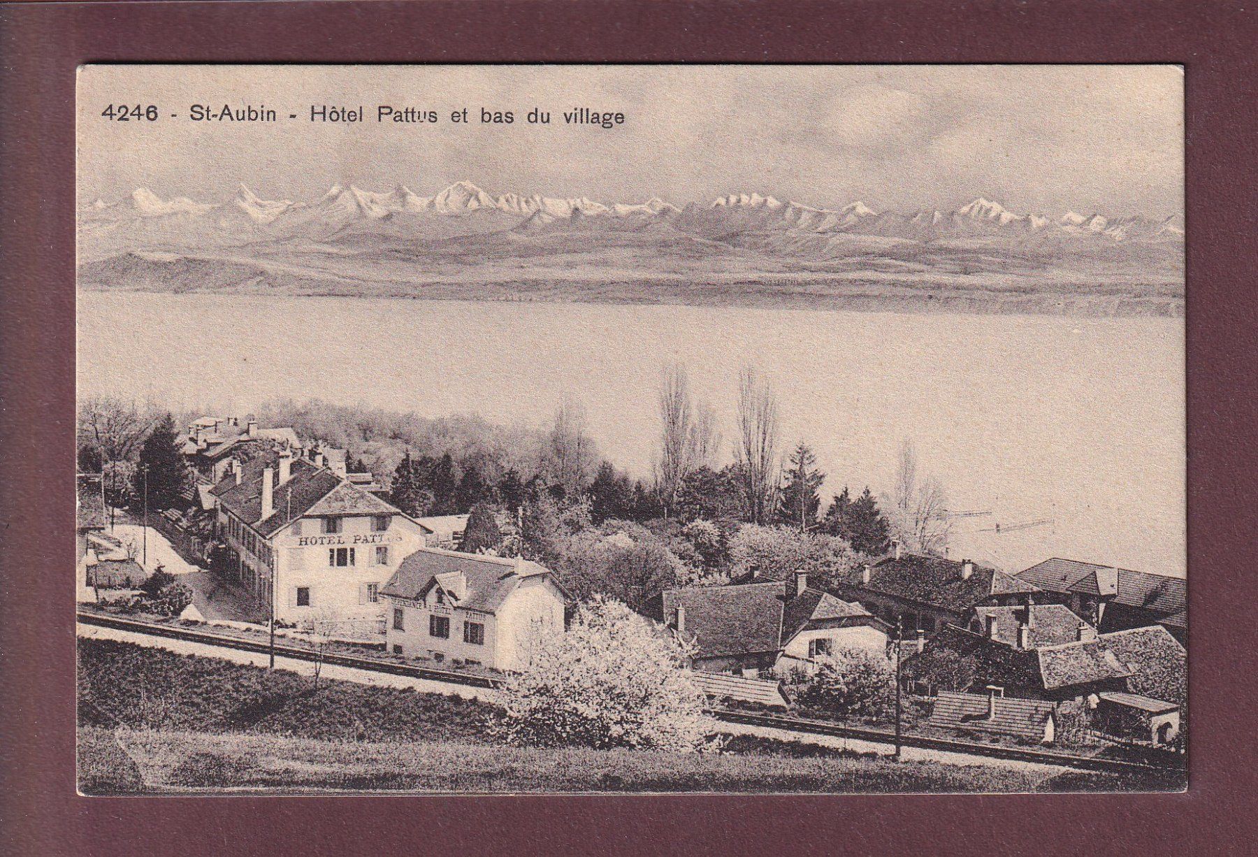 Ansichtskarten: ST. AUBIN - Hôtel Pattus - 1911 – Gebraucht aus Pully von nicecards