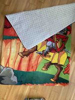 Kinderteppich Motiv Ritter auf Pferd gebrauchter Zustand