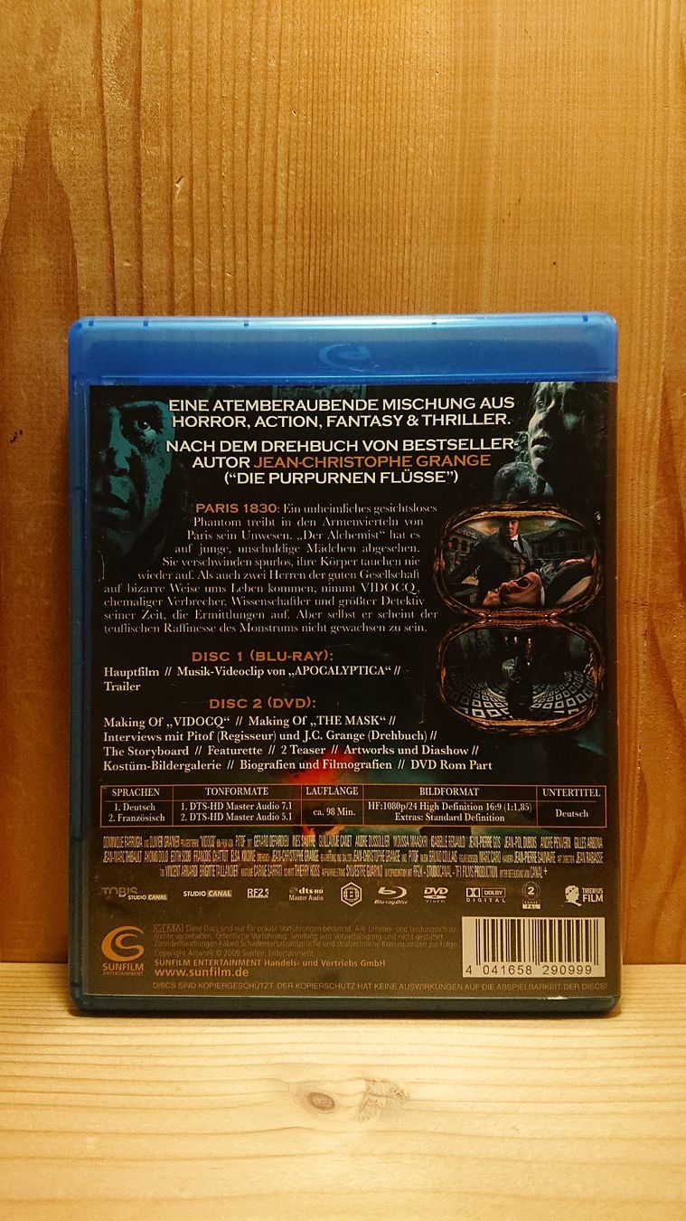 Alle DVDs: VIDOCQ Blu-Ray mit Gérard Depardieu – Gebraucht aus Wilderswil von Exebub 1