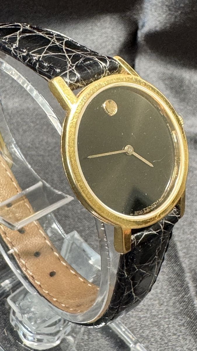 Movado Orologi: Movado Zenith, Lederarmband, Goldfarben – Usato da Untersiggenthal venduto da TimeandShine 1