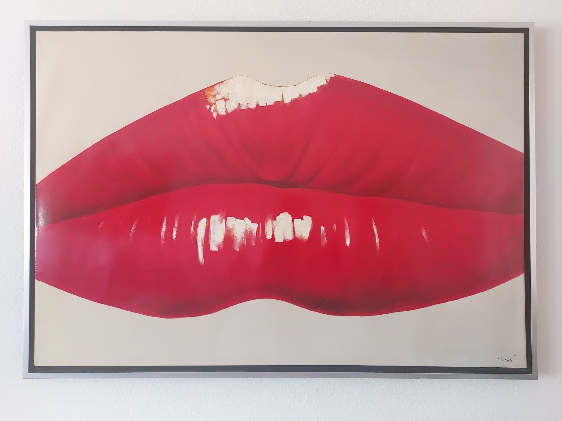 Gemälde: Pop Art - Red Lips - Large Painting – Gebraucht aus Jongny von lie_v6hs