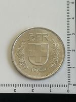 Schweizer 5 Franken Münze 1967 gut erhaltenes(I3)