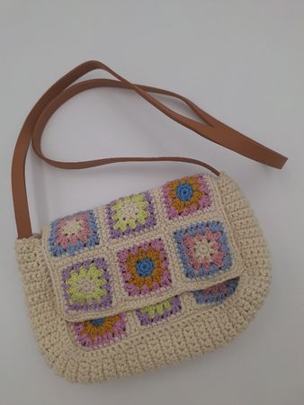 Umhängetasche Zara Blumenmuster cremefarben 