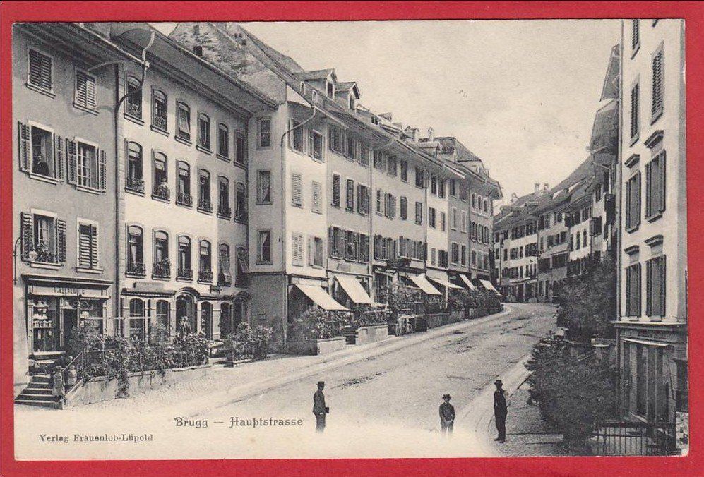 Cartoline postali: BRUGG, HAUPTSTRASSE 1909 – Usato da Grüningen venduto da Kartenlaube